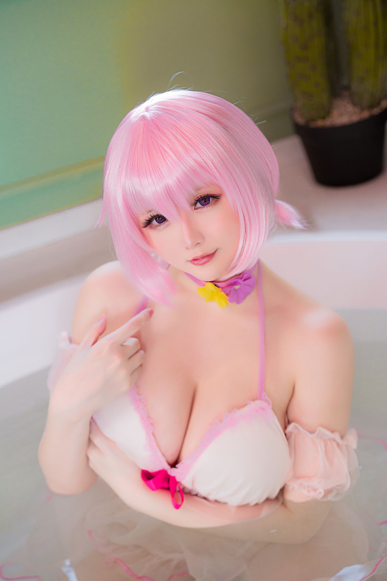 微博美少女星之迟迟Cosplay性感写真情人节梦梦套组 (135)