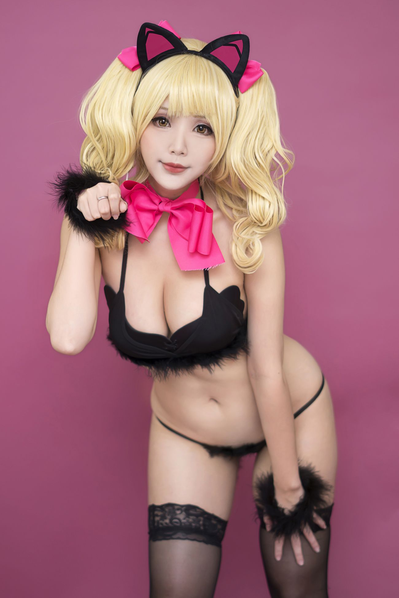 Hana bunny Black Cat D.Va Overwatch (5)