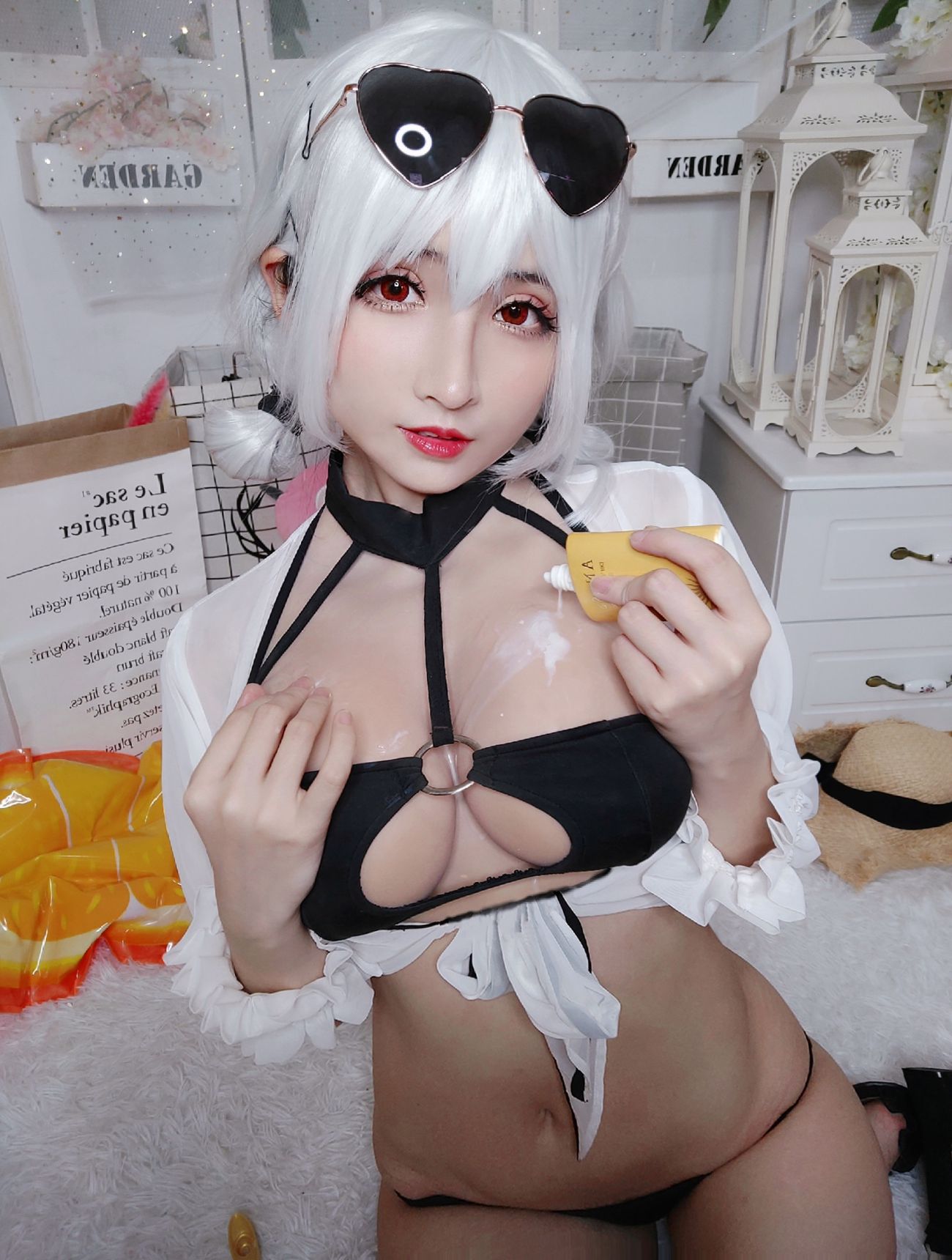 微博美少女rioko凉凉子Cosplay性感写真天狼星泳装 (2)