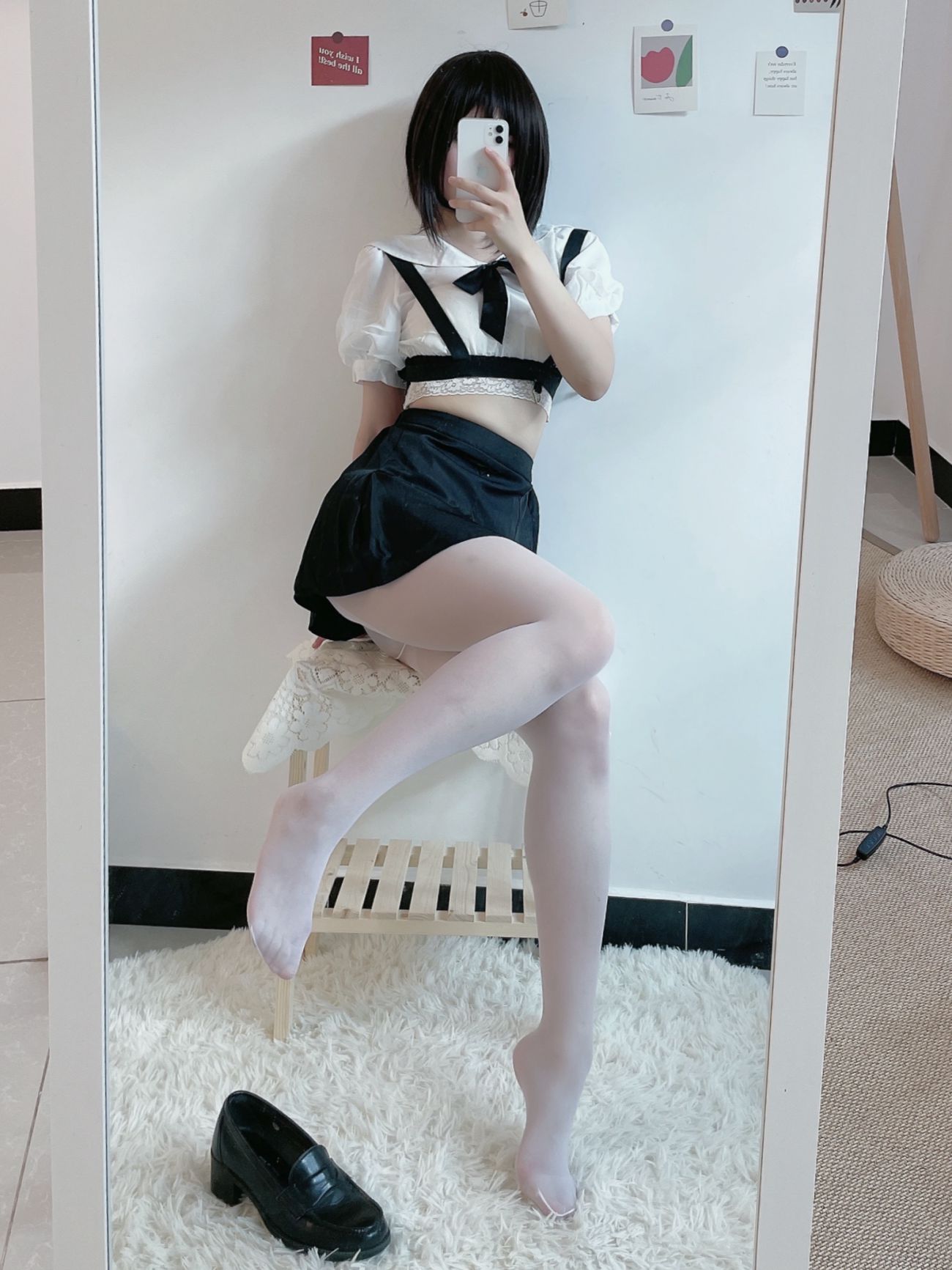 微博美少女田璐璐Cosplay性感写真白丝短裙 (13)