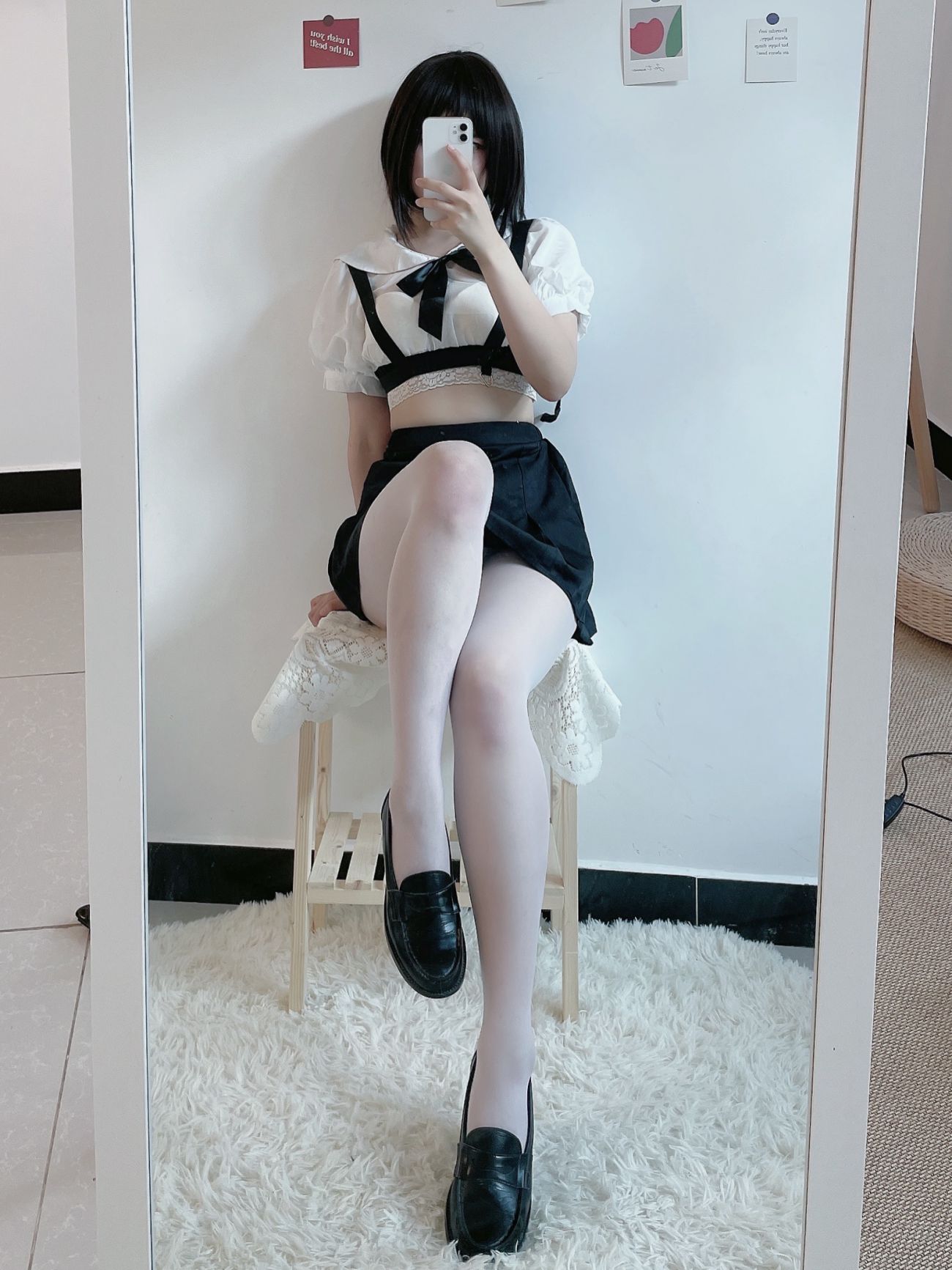 微博美少女田璐璐Cosplay性感写真白丝短裙 (11)