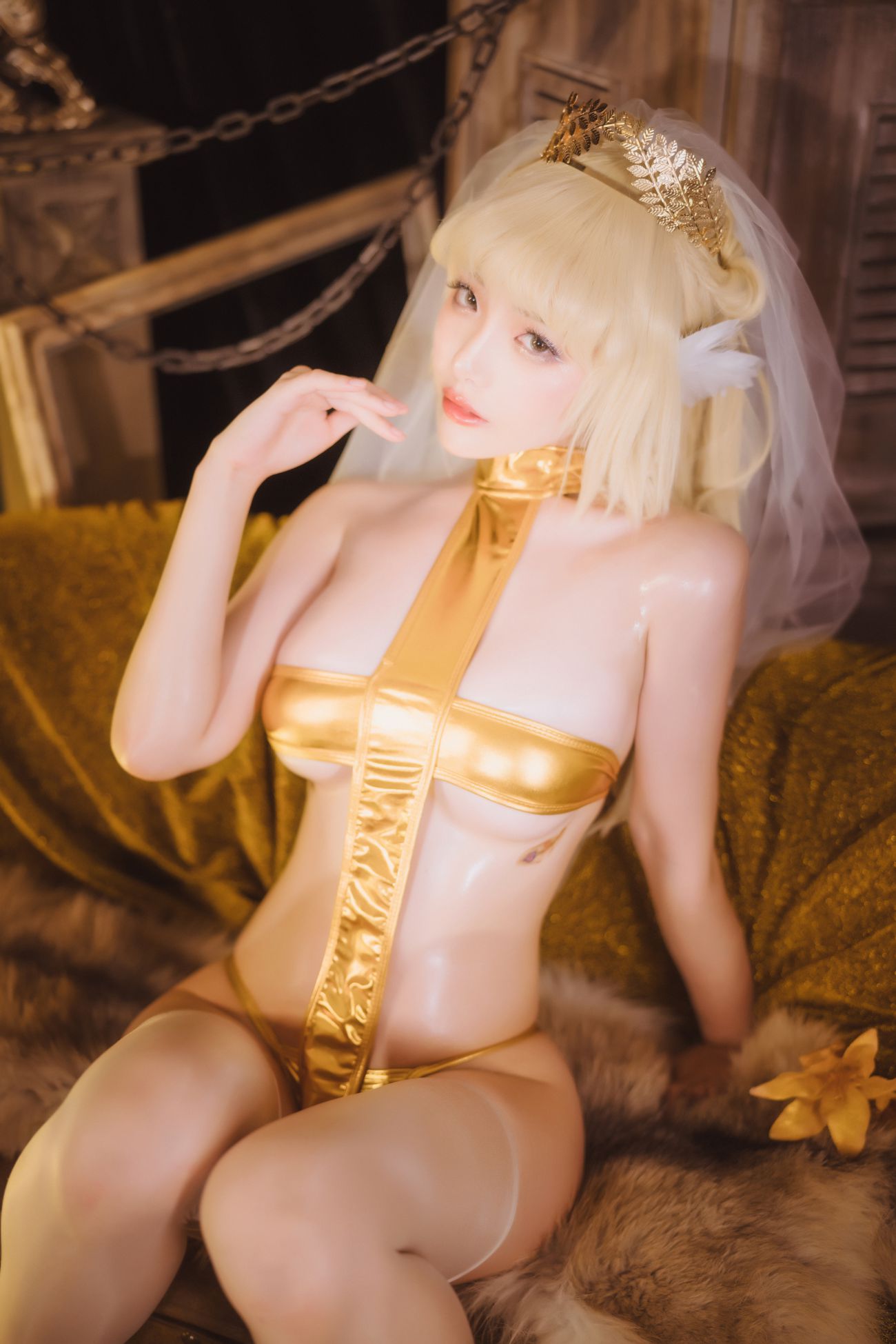 微博美少女雯妹不讲道理Cosplay性感写真发光精灵 (51)