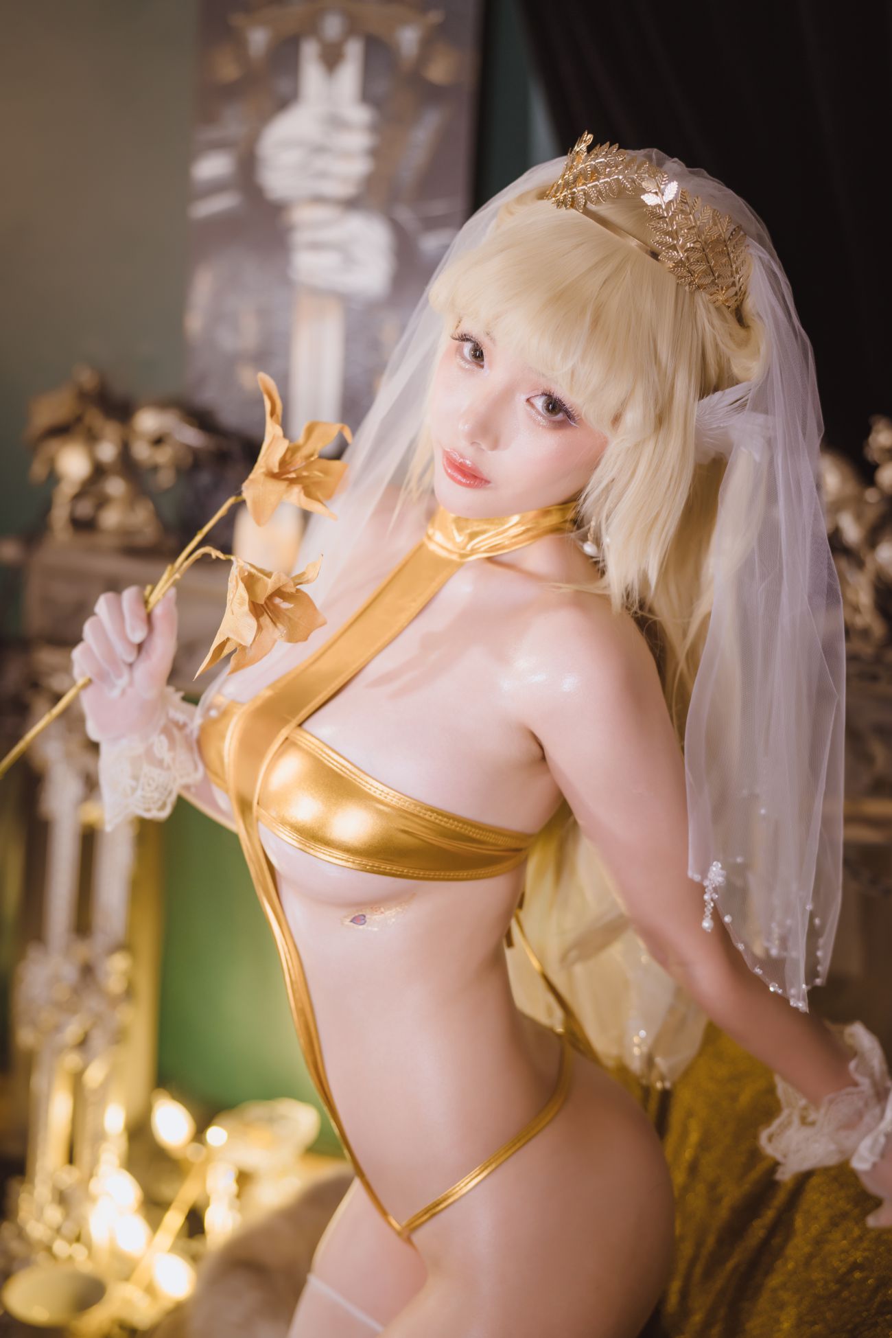 微博美少女雯妹不讲道理Cosplay性感写真发光精灵 (27)