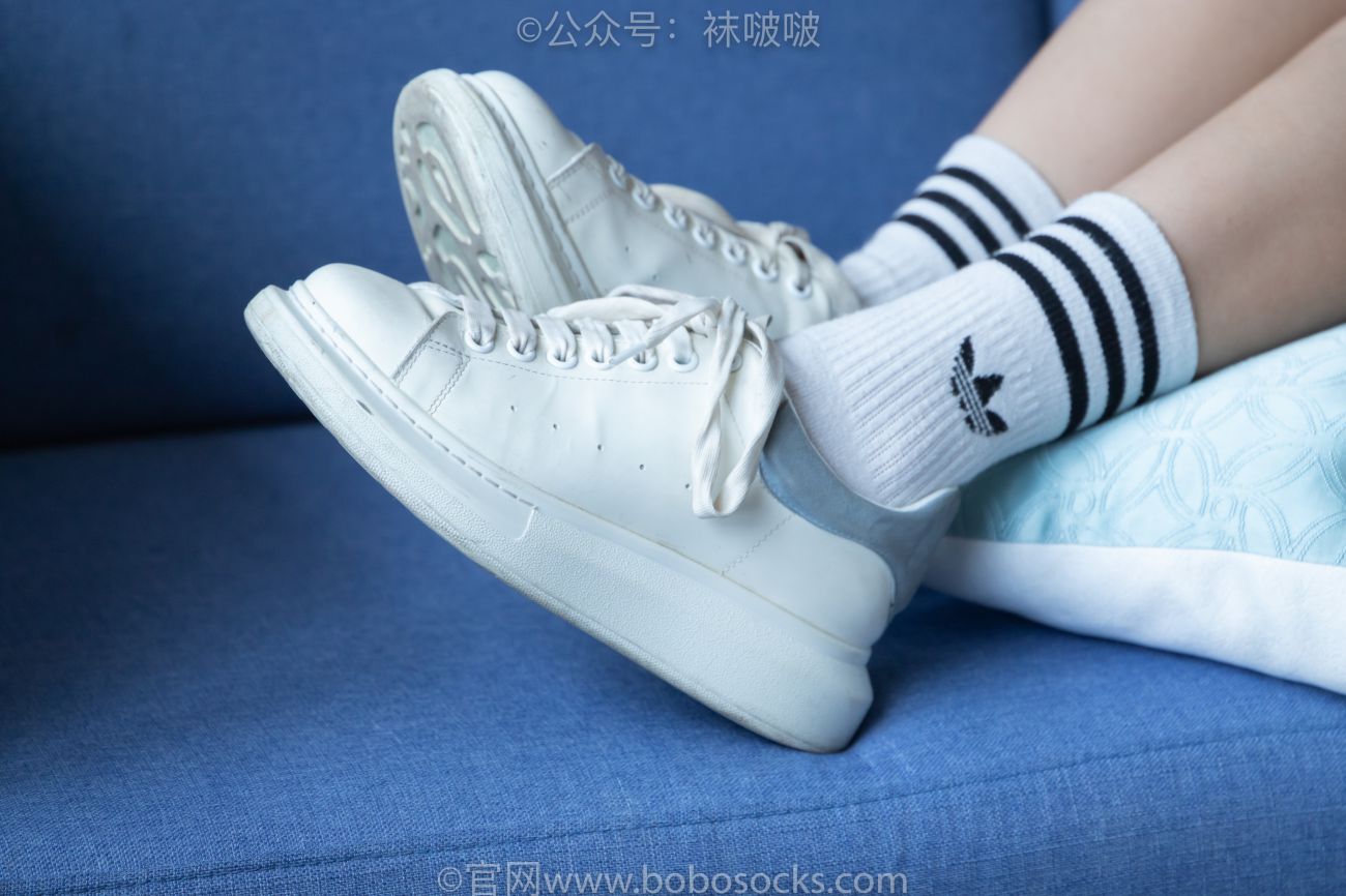 BoBoSocks袜啵啵美少女丝袜美脚写真第No.003期果冻麦昆鞋白色脏棉袜 (14)