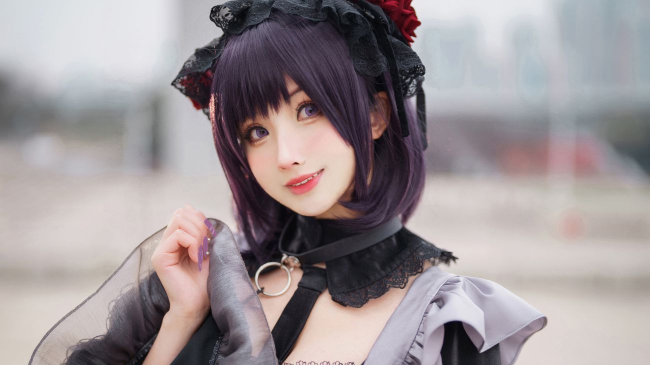 微博美少女肉扣热热子Cosplay性感写真黑江雫漫展篇海梦 (7)