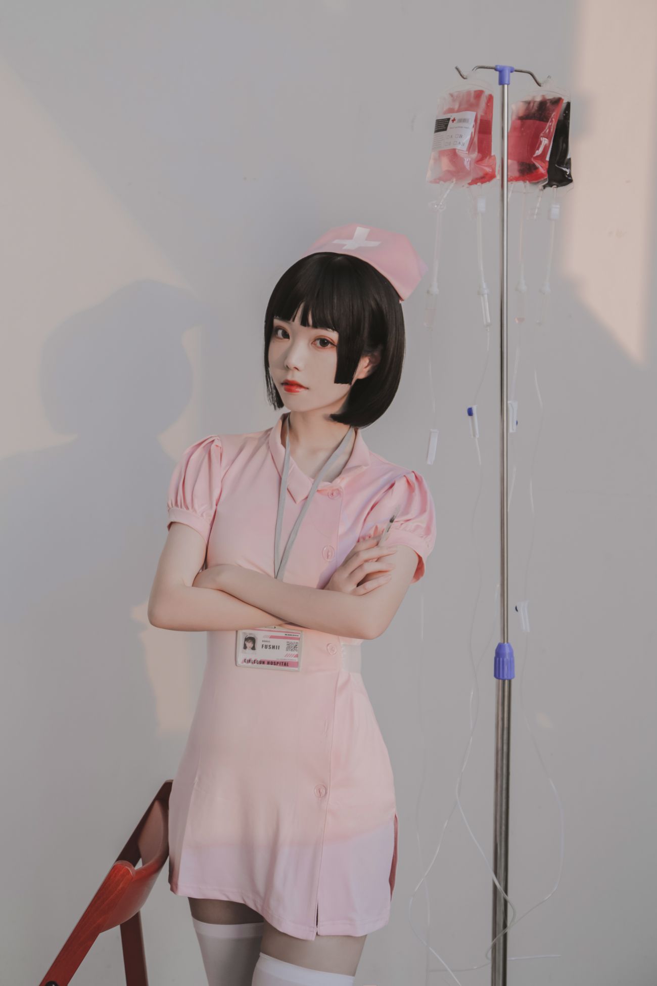 微博美少女Fushii海堂Cosplay性感写真护士 (31)