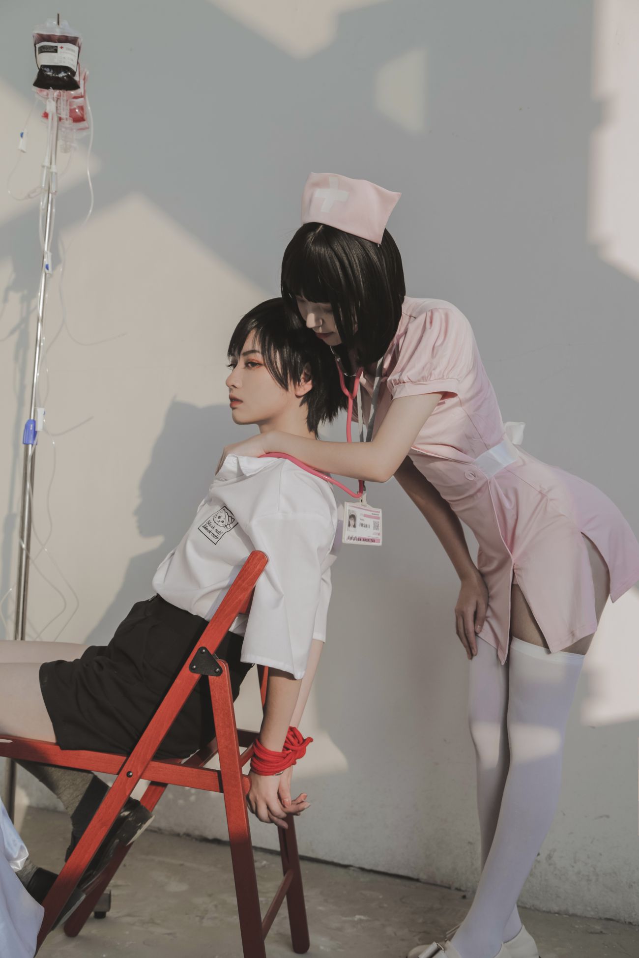 微博美少女Fushii海堂Cosplay性感写真护士 (4)