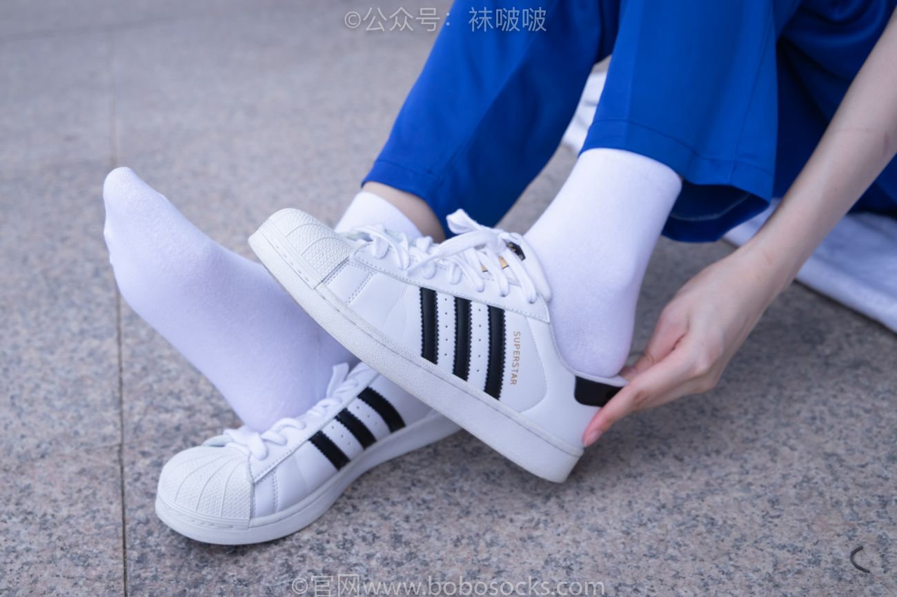 BoBoSocks袜啵啵美少女丝袜美脚写真第No.022期小甜豆校服贝壳头白棉袜肉丝 (46)