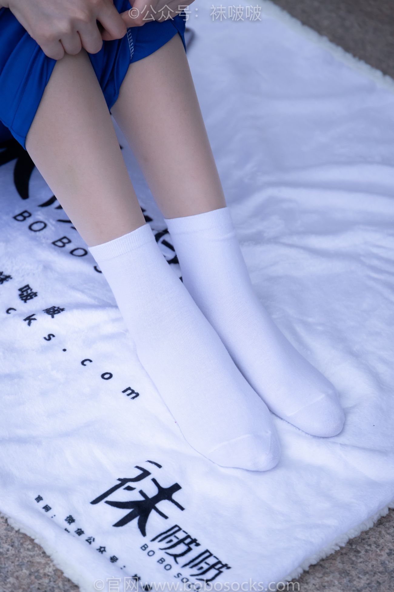 BoBoSocks袜啵啵美少女丝袜美脚写真第No.022期小甜豆校服贝壳头白棉袜肉丝 (56)