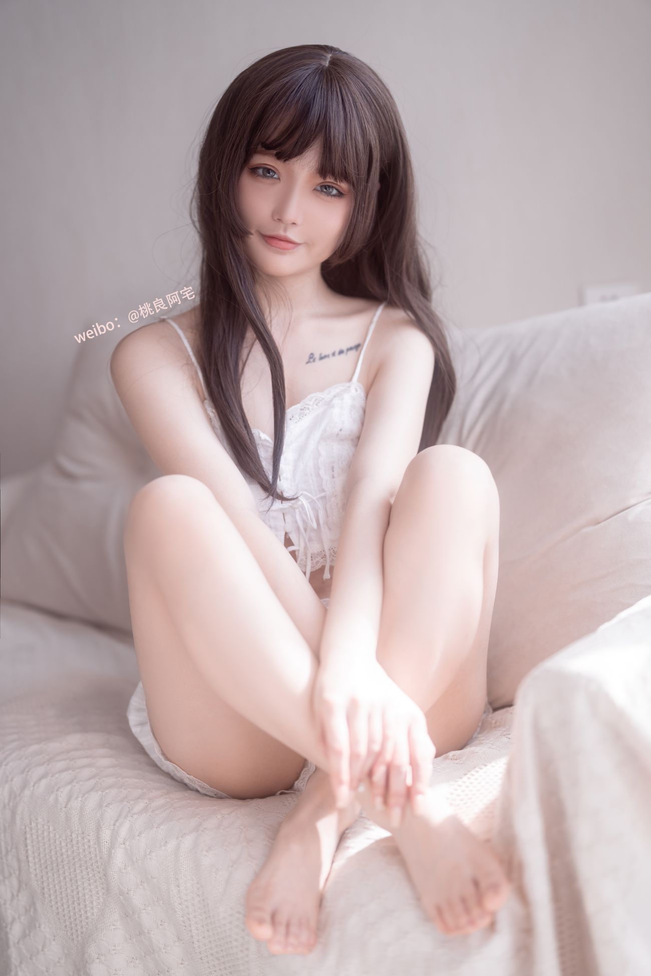 微博美少女桃良阿宅Cosplay性感写真桃良吊带 (11)