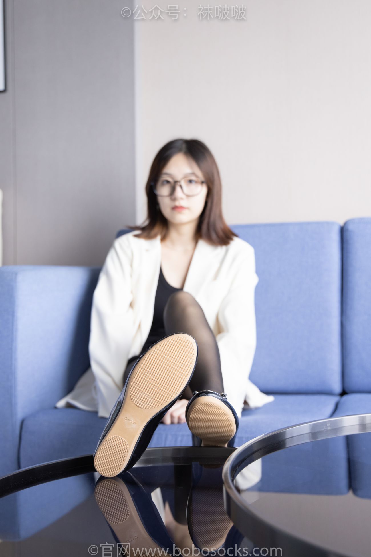 BoBoSocks袜啵啵美少女丝袜美脚写真第No.032期小甜豆平底鞋黑丝 (20)