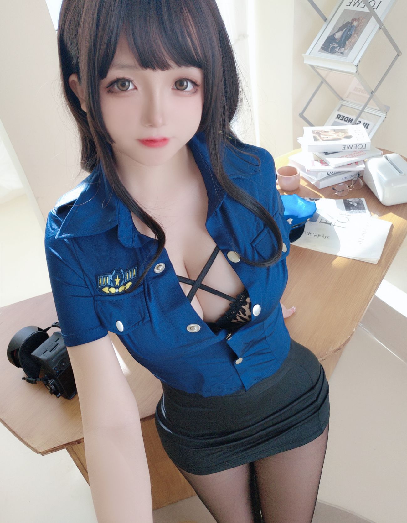 微博美少女日奈娇Cosplay性感写真豹纹女警 (99)