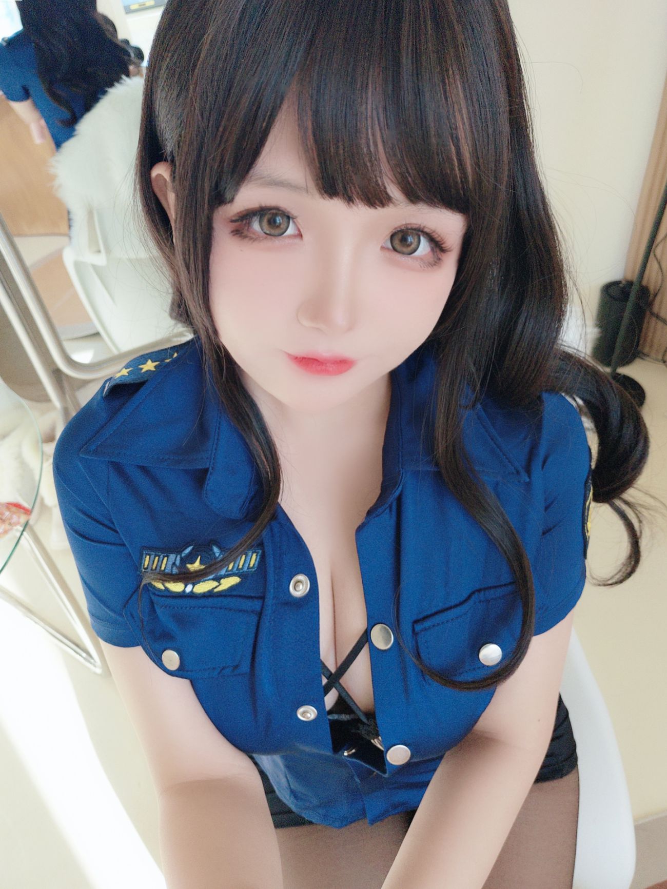 微博美少女日奈娇Cosplay性感写真豹纹女警 (88)