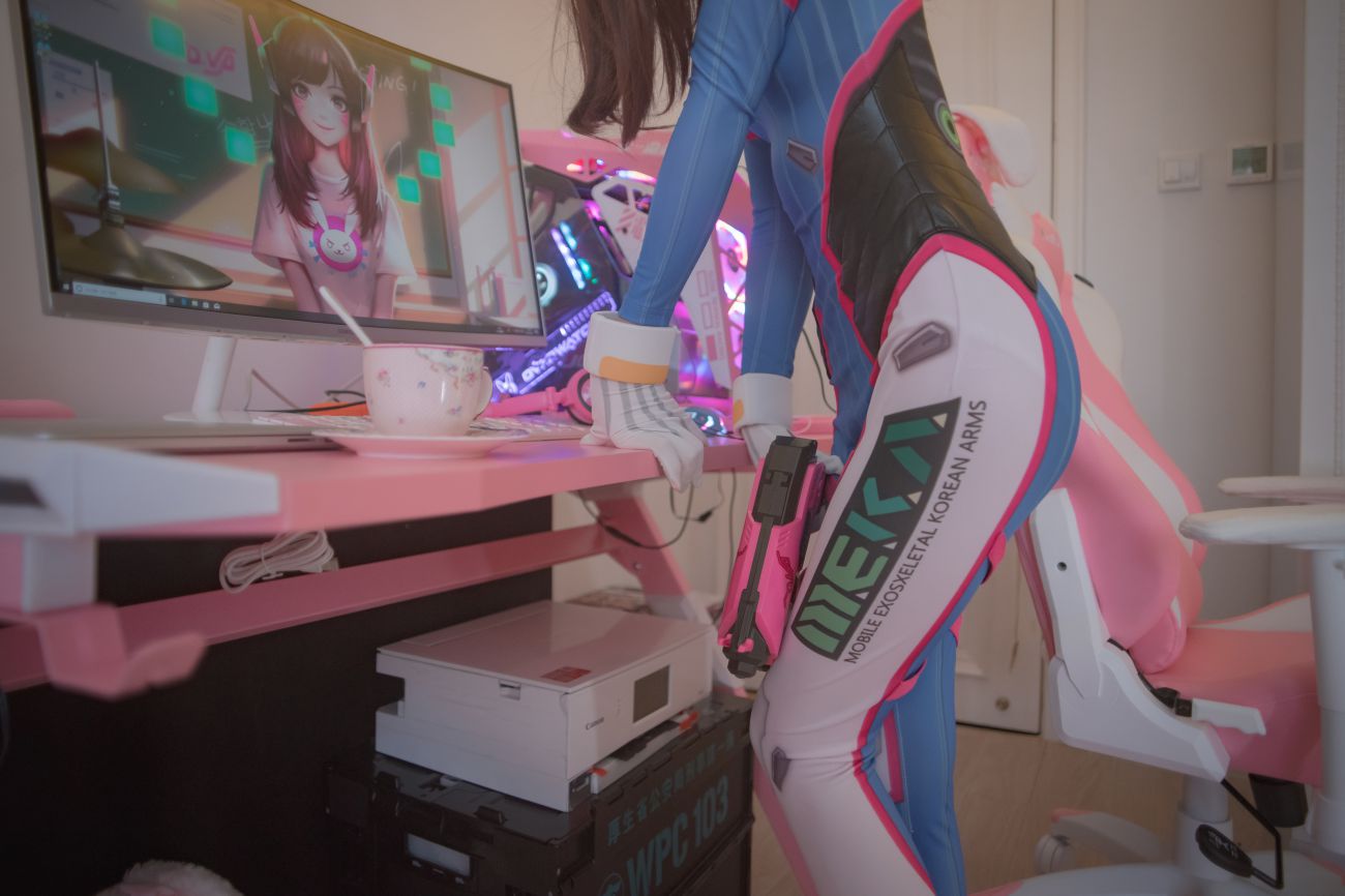 微博美少女木花琳琳是勇者Cosplay性感写真オーバーウォッチD.VA (39)