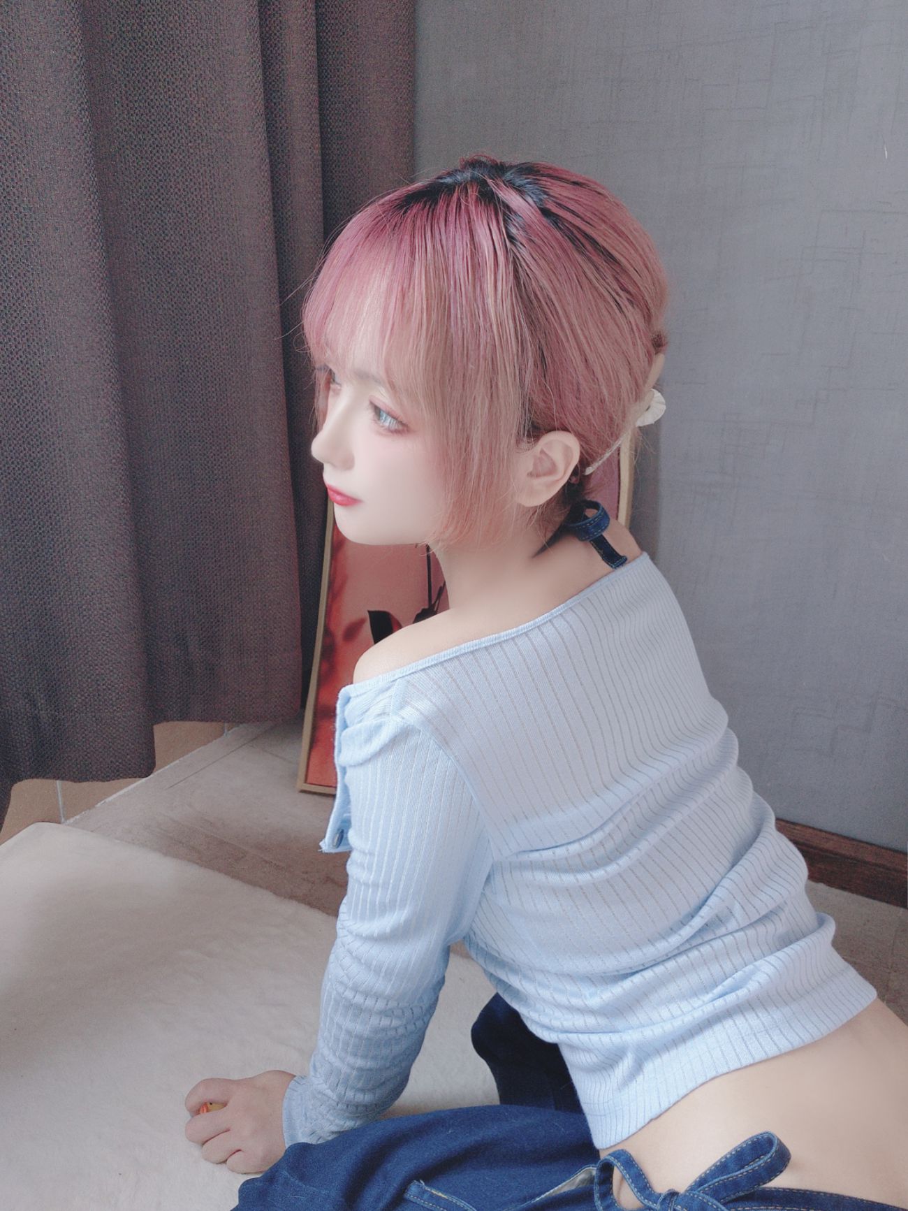 微博美少女日奈娇Cosplay性感写真牛仔裤 (30)