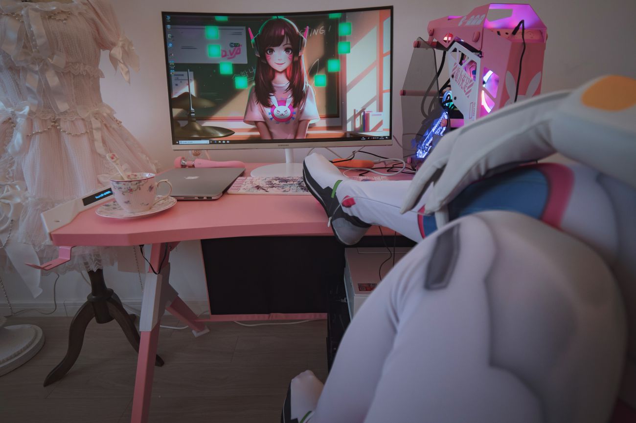 微博美少女木花琳琳是勇者Cosplay性感写真オーバーウォッチD.VA (48)