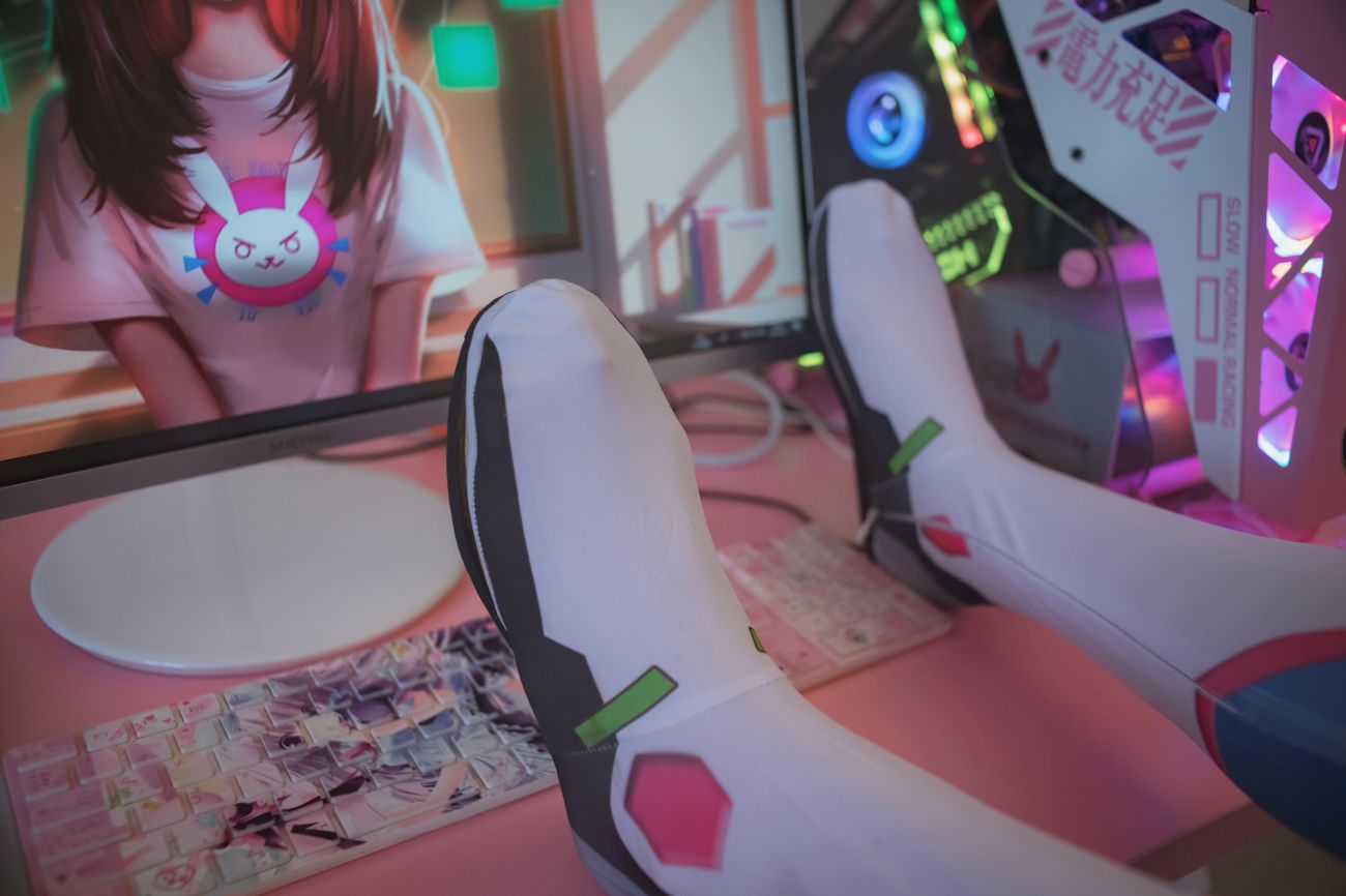 微博美少女木花琳琳是勇者Cosplay性感写真オーバーウォッチD.VA (7)