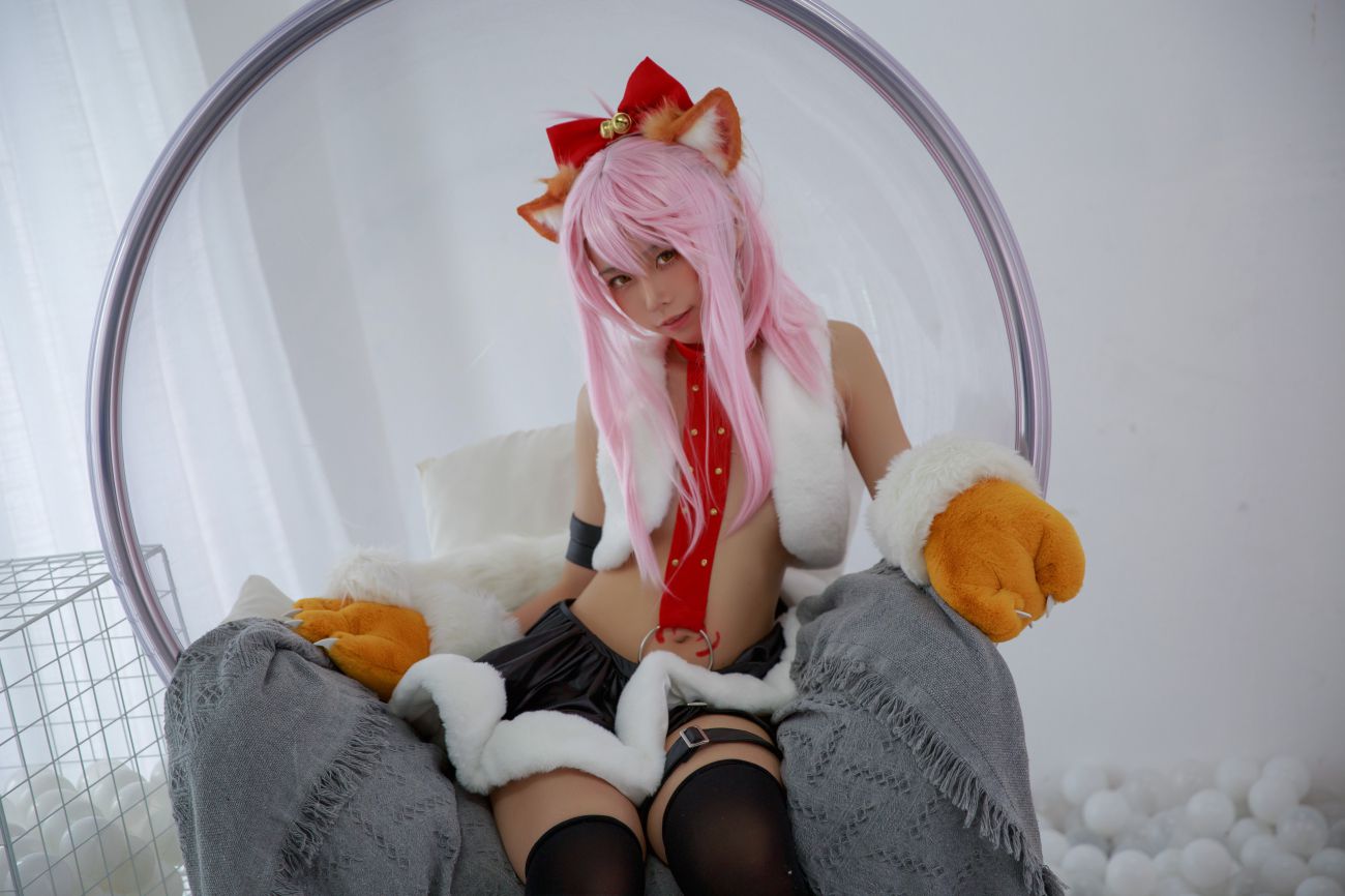 微博美少女G44不会受伤性感Cosplay写真小黑猫娘 (6)