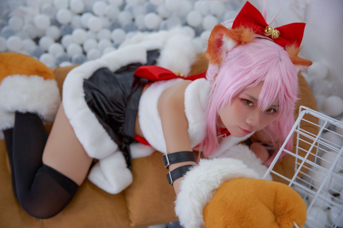 微博美少女G44不会受伤性感Cosplay写真小黑猫娘 (5)