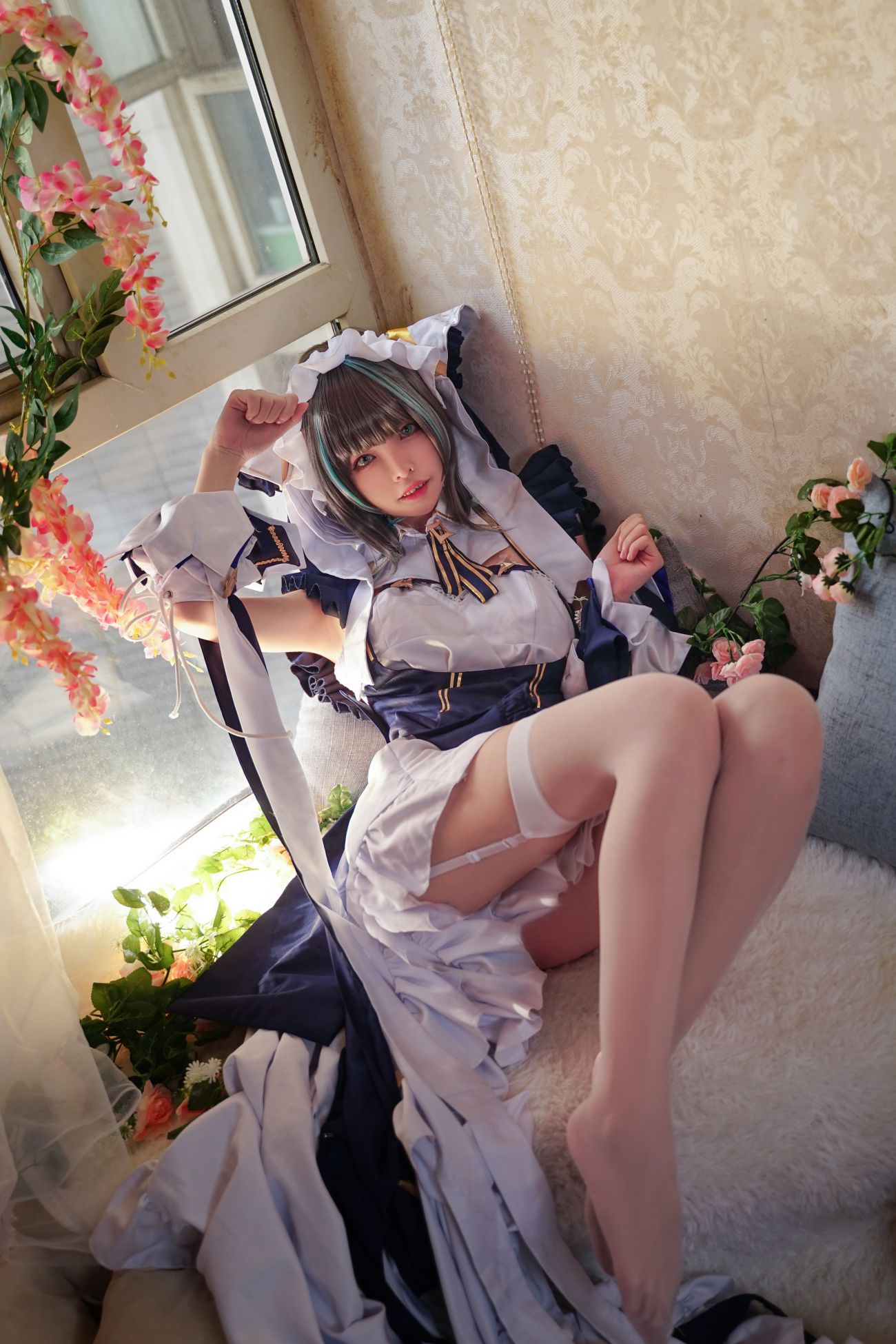 微博美少女可可老师性感Cosplay写真柴郡 (6)