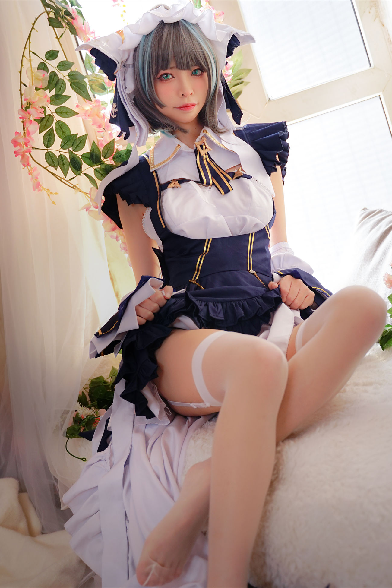 微博美少女可可老师性感Cosplay写真柴郡 (1)