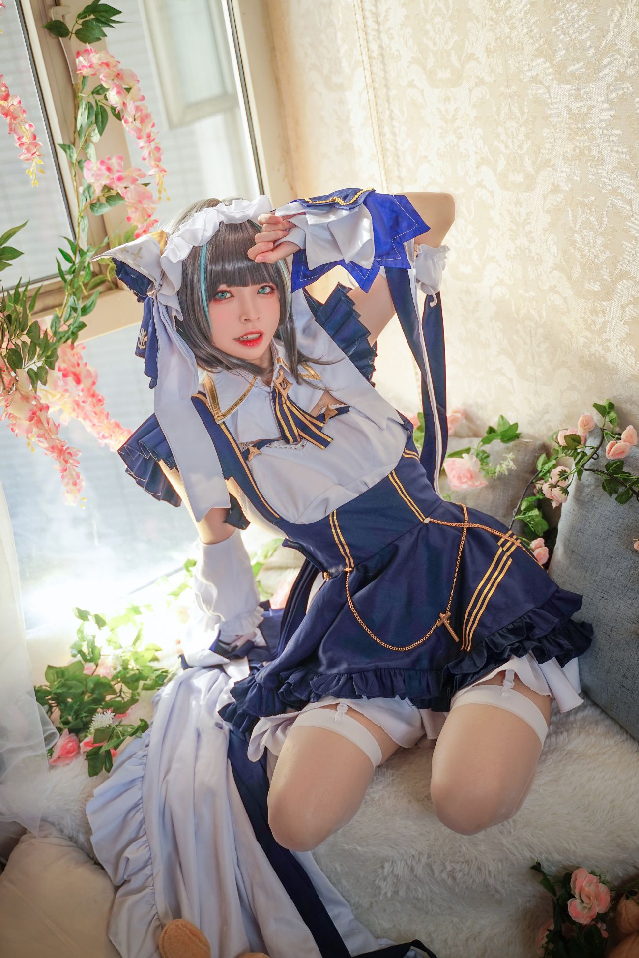 微博美少女可可老师性感Cosplay写真柴郡 (5)