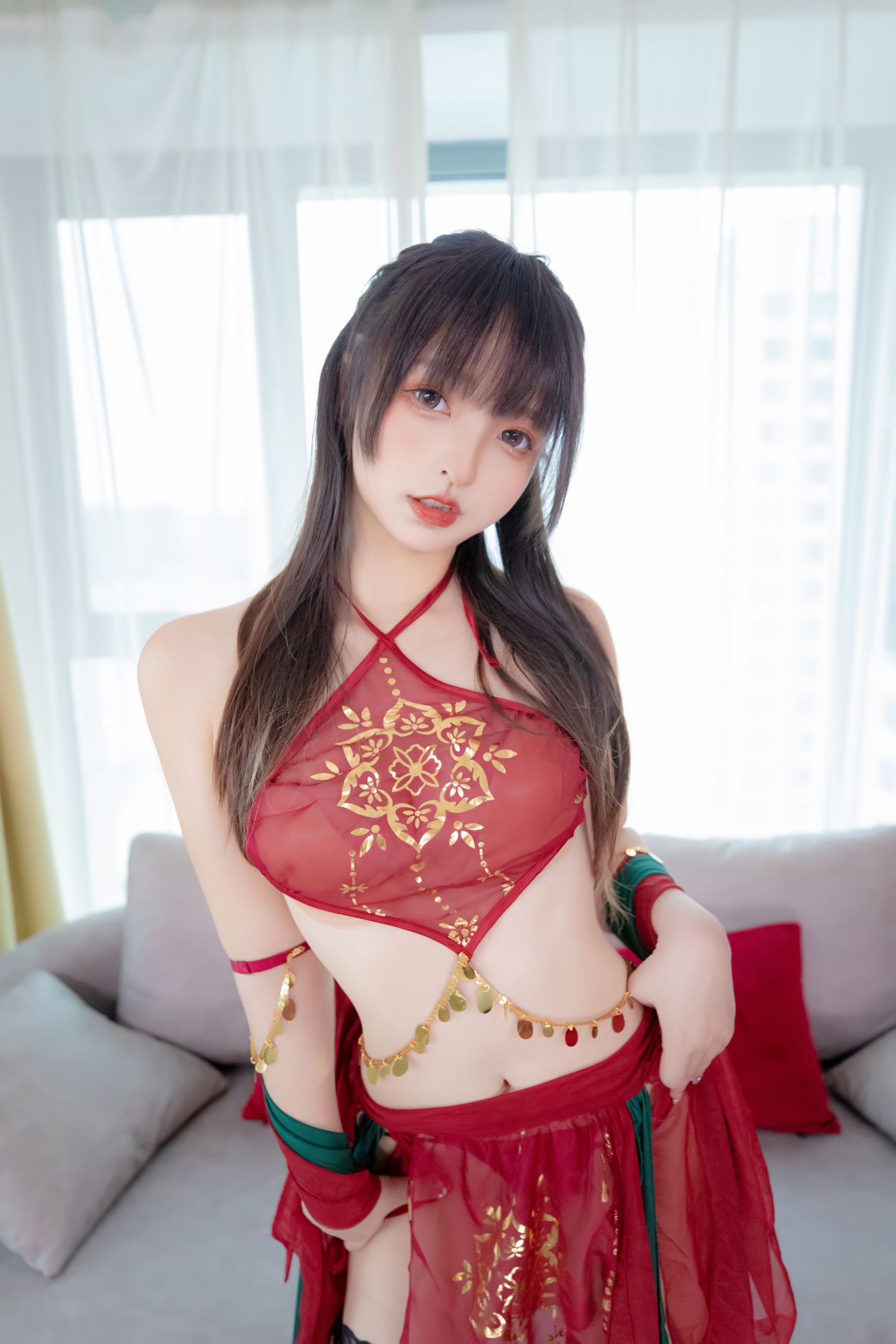 微博美少女神楽板真冬性感Cosplay写真恋恋红尘 (12)