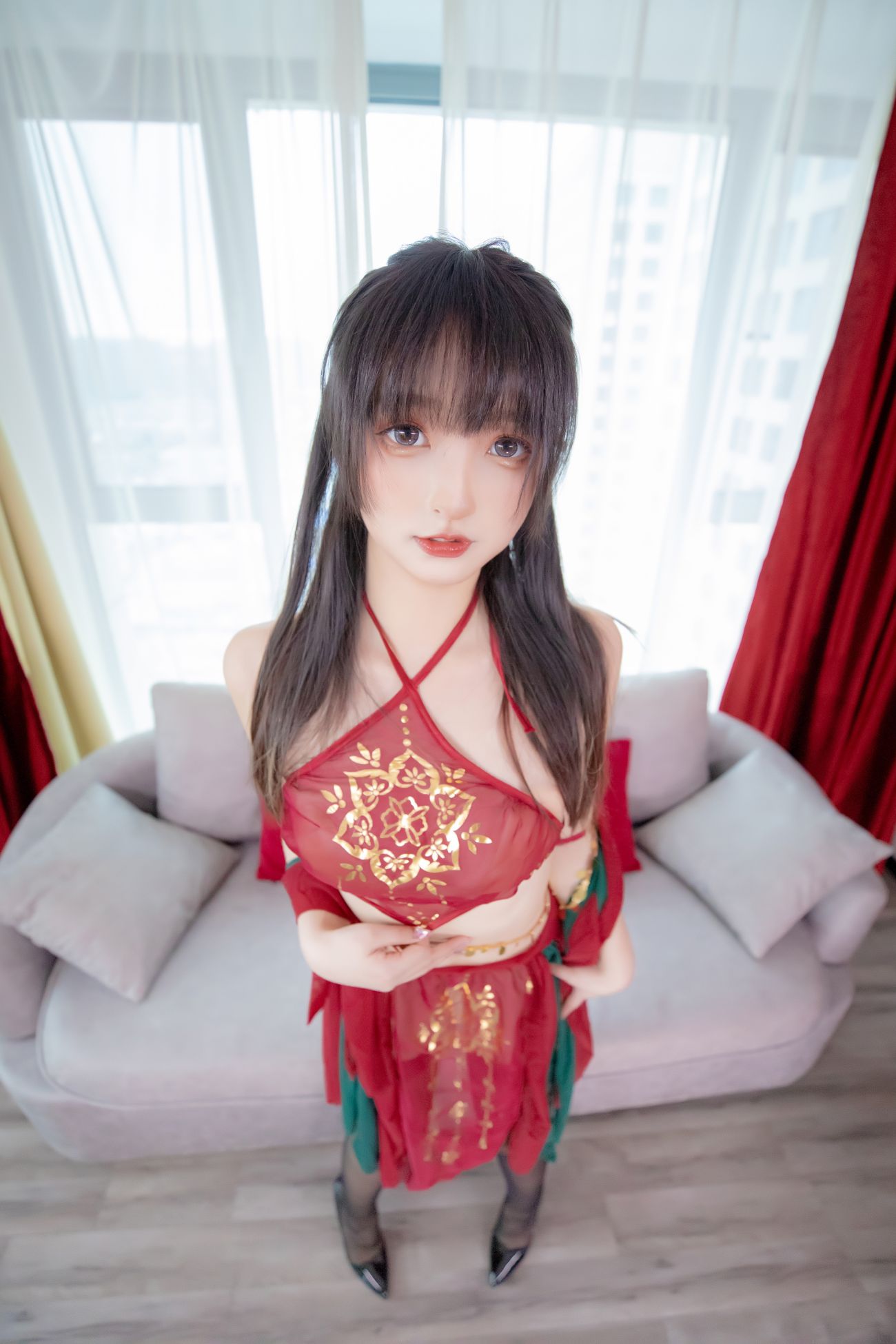 微博美少女神楽板真冬性感Cosplay写真恋恋红尘 (9)