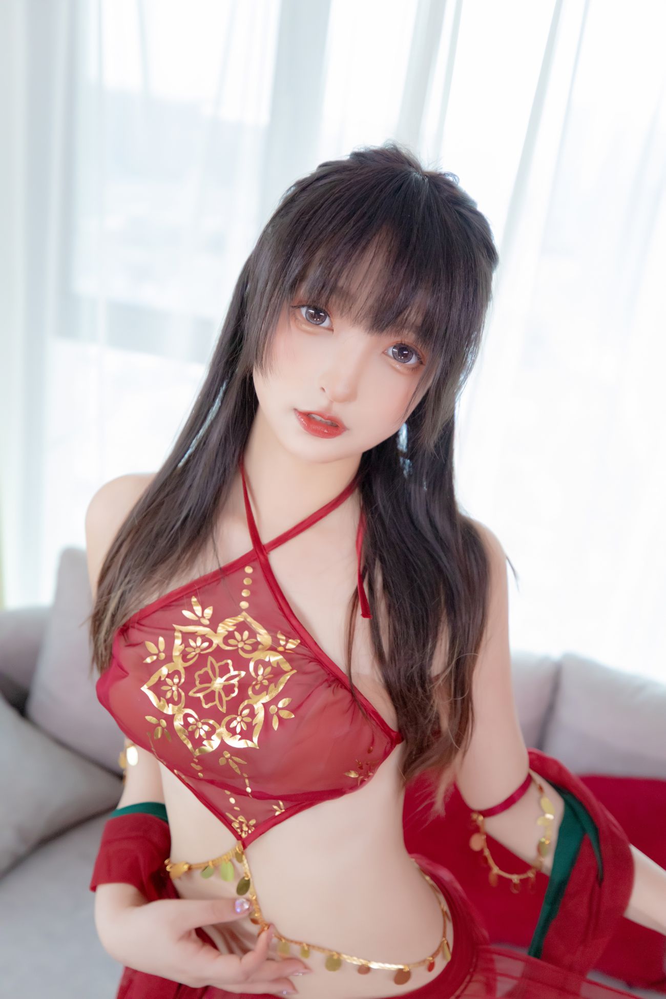 微博美少女神楽板真冬性感Cosplay写真恋恋红尘 (10)