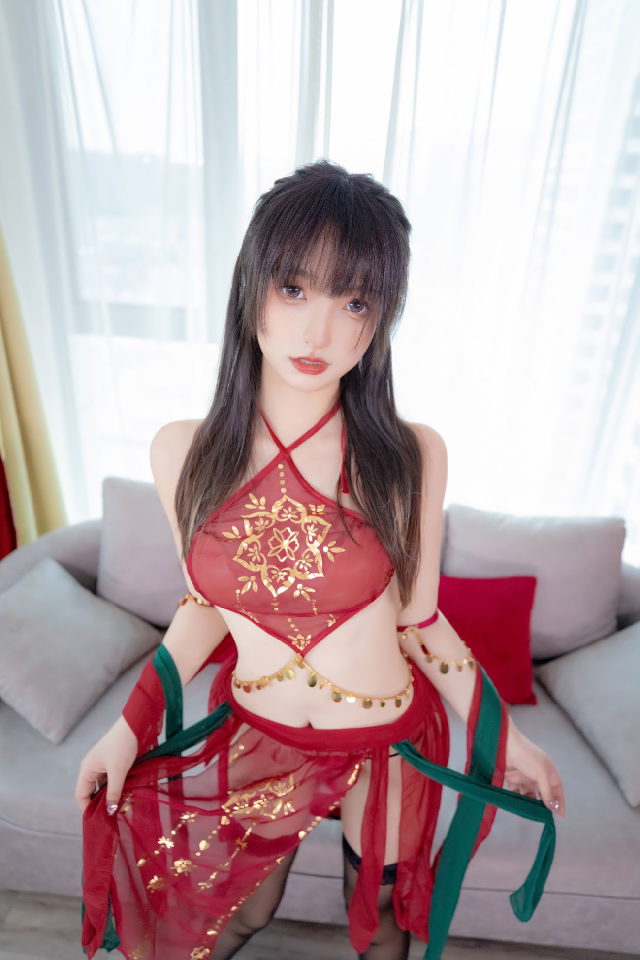 微博美少女神楽板真冬性感Cosplay写真恋恋红尘 (11)