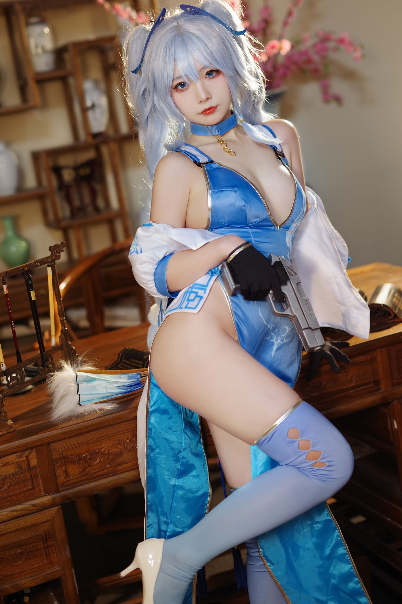 微博美少女yuuhui玉汇性感Cosplay写真PA 15 翠雀媚 (1)