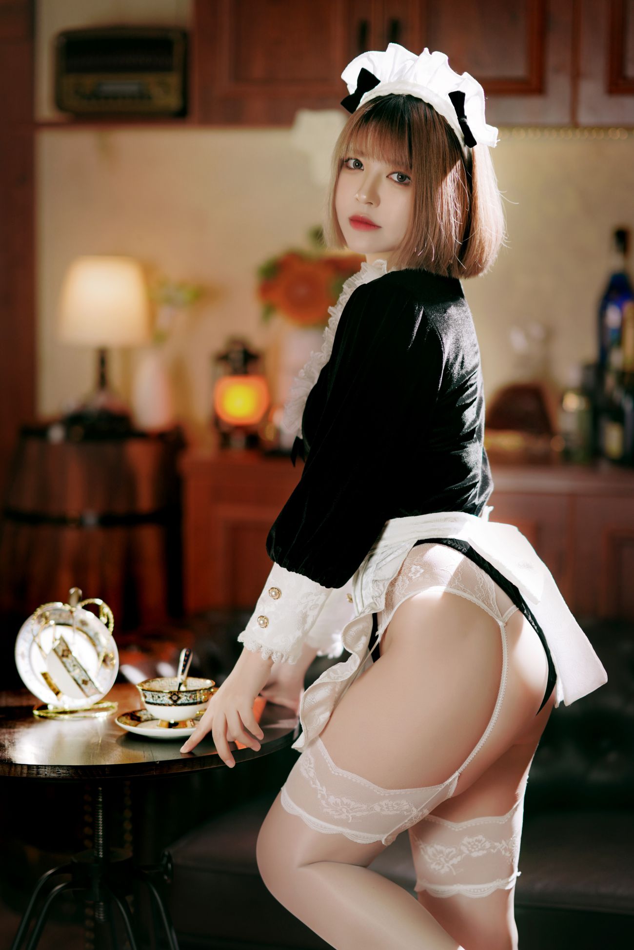 微博美少女半半子性感Cosplay写真来一份下午茶吧 (10)