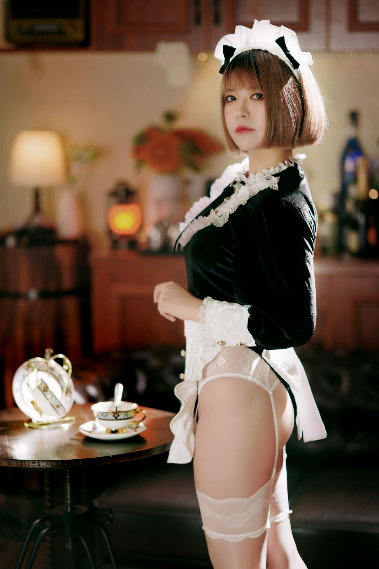 微博美少女半半子性感Cosplay写真来一份下午茶吧 (13)