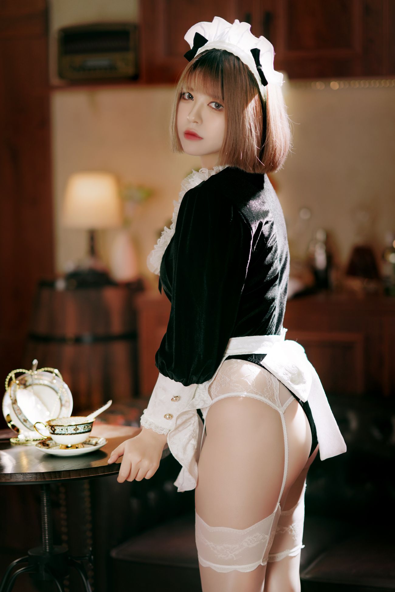 微博美少女半半子性感Cosplay写真来一份下午茶吧 (5)