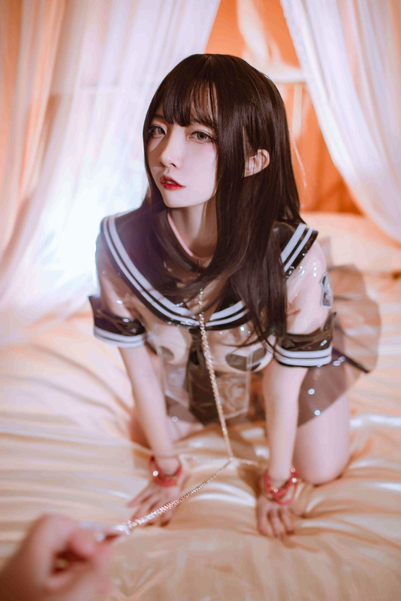 微博美少女二佐Nisa性感Cosplay写真透明JK (3)