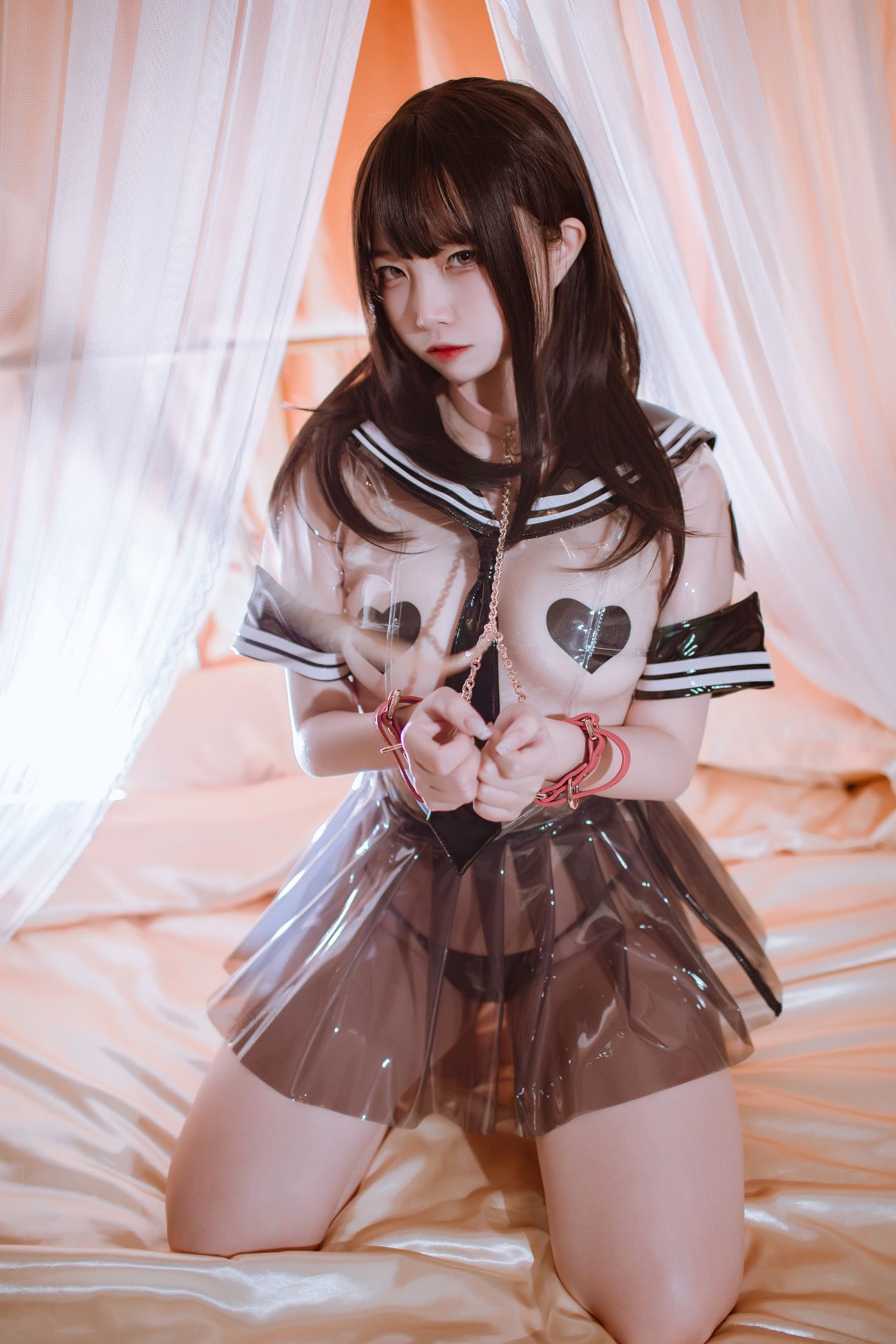 微博美少女二佐Nisa性感Cosplay写真透明JK (2)