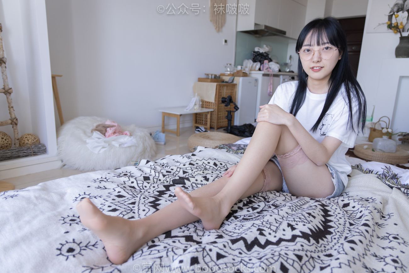 BoBoSocks袜啵啵美少女丝袜美脚写真第No.086期稚予平底鞋过膝肉丝 (51)