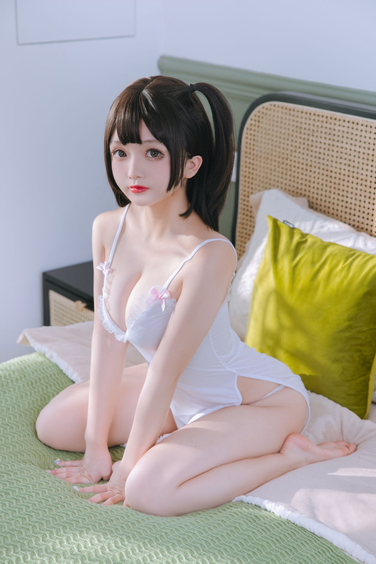 微博美少女日奈娇性感Cosplay写真湿身小白裙 (32)