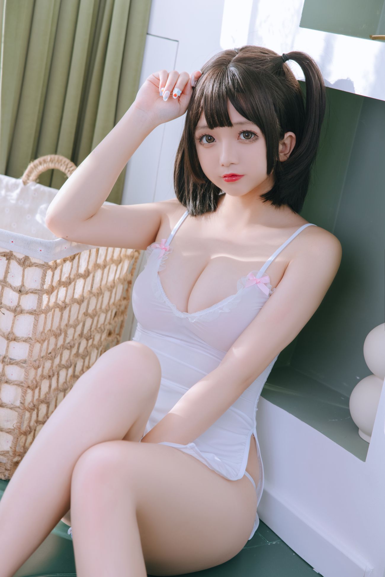 微博美少女日奈娇性感Cosplay写真湿身小白裙 (22)