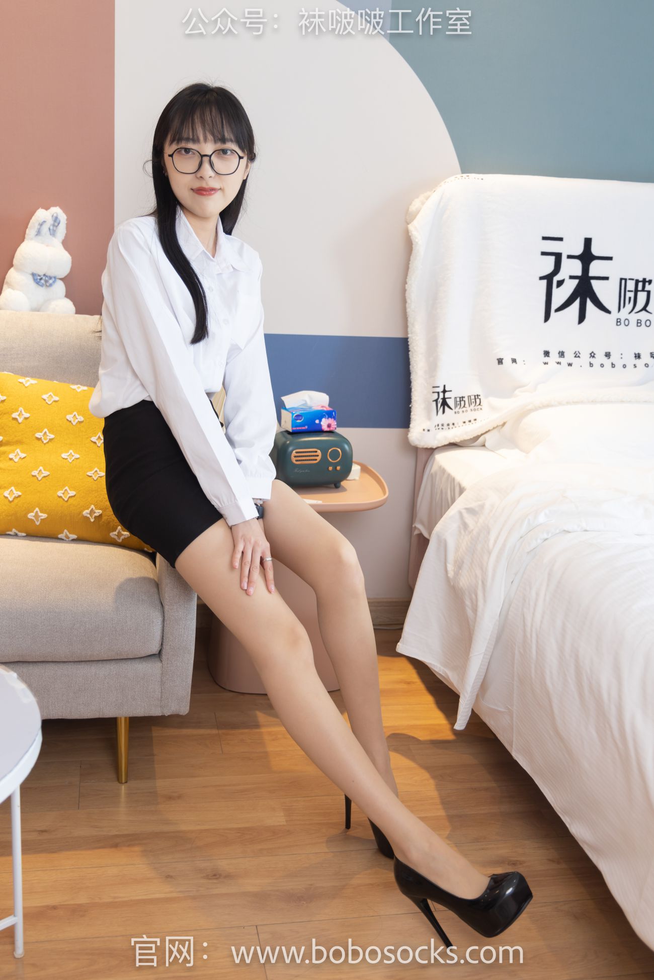 BoBoSocks袜啵啵美少女丝袜美脚写真第No.094期稚予高跟鞋肉丝 (6)